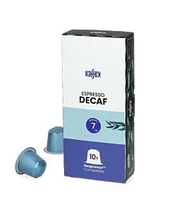 Kaffekapslen Espresso Decaf Premium pak en capsule voor Nespresso
