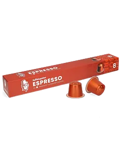 Kaffekapslen Espresso Premium pak en capsule voor Nespresso
