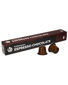 Kaffekapslen Espresso Chocolate Premium pak en capsule voor Nespresso
