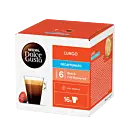Nescafé Lungo Koffeinfrei Packung und Kapsel für Dolce Gusto