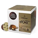 Dallmayr Crema d'Oro-verpakking en capsule voor Dolce Gusto