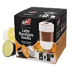 Café René Vanilla Latte Macchiato pak en capsule voor Dolce Gusto
