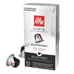 illy Espresso Forte package and capsule for Nespresso®